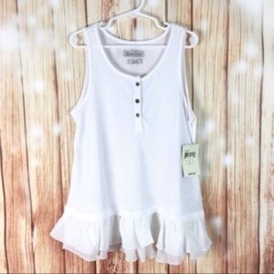 FINAL SALE! LUCKY BRAND Girls White Tank Top